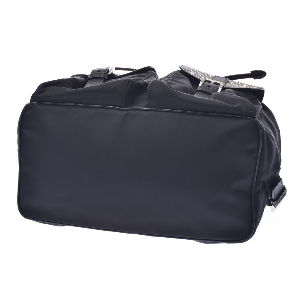 Prada Backpack Black Nylon Python Daypack - image 4